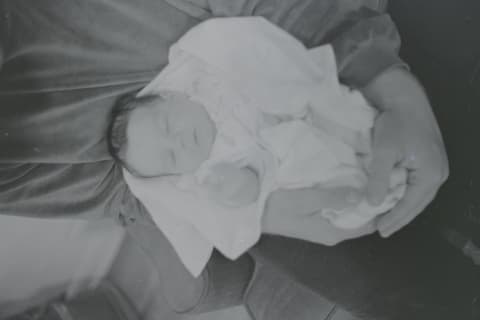 The Baby & the Puppies, October 1971, photograph 1 of 14