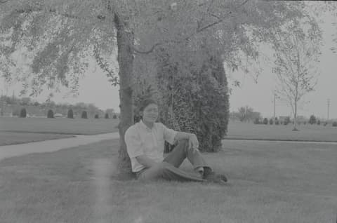Carolyn & Me, in the Park, May 1971, photograph 1 of 3