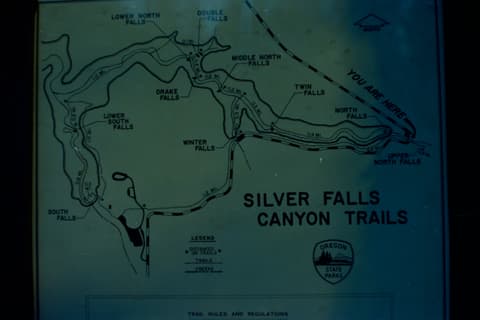 Silver Falls, May 1973, photograph 1 of 7